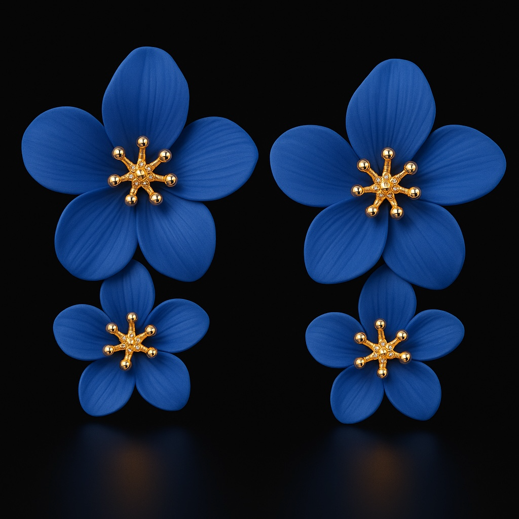 Island Bloom Drops - Blue