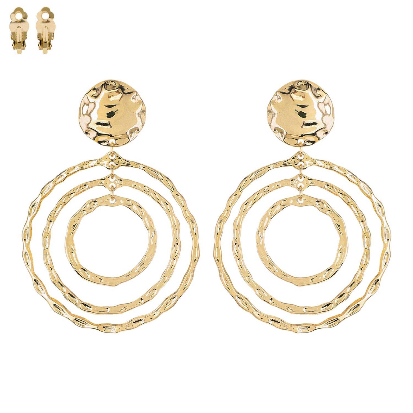 Ripple Radiance Clip-Ons - Gold