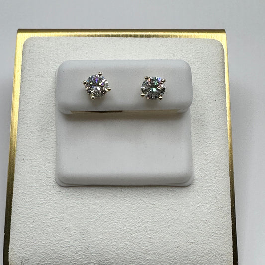 Dazzling Brilliance - 6.5mm 2.0 Ct Moissanite - Gold