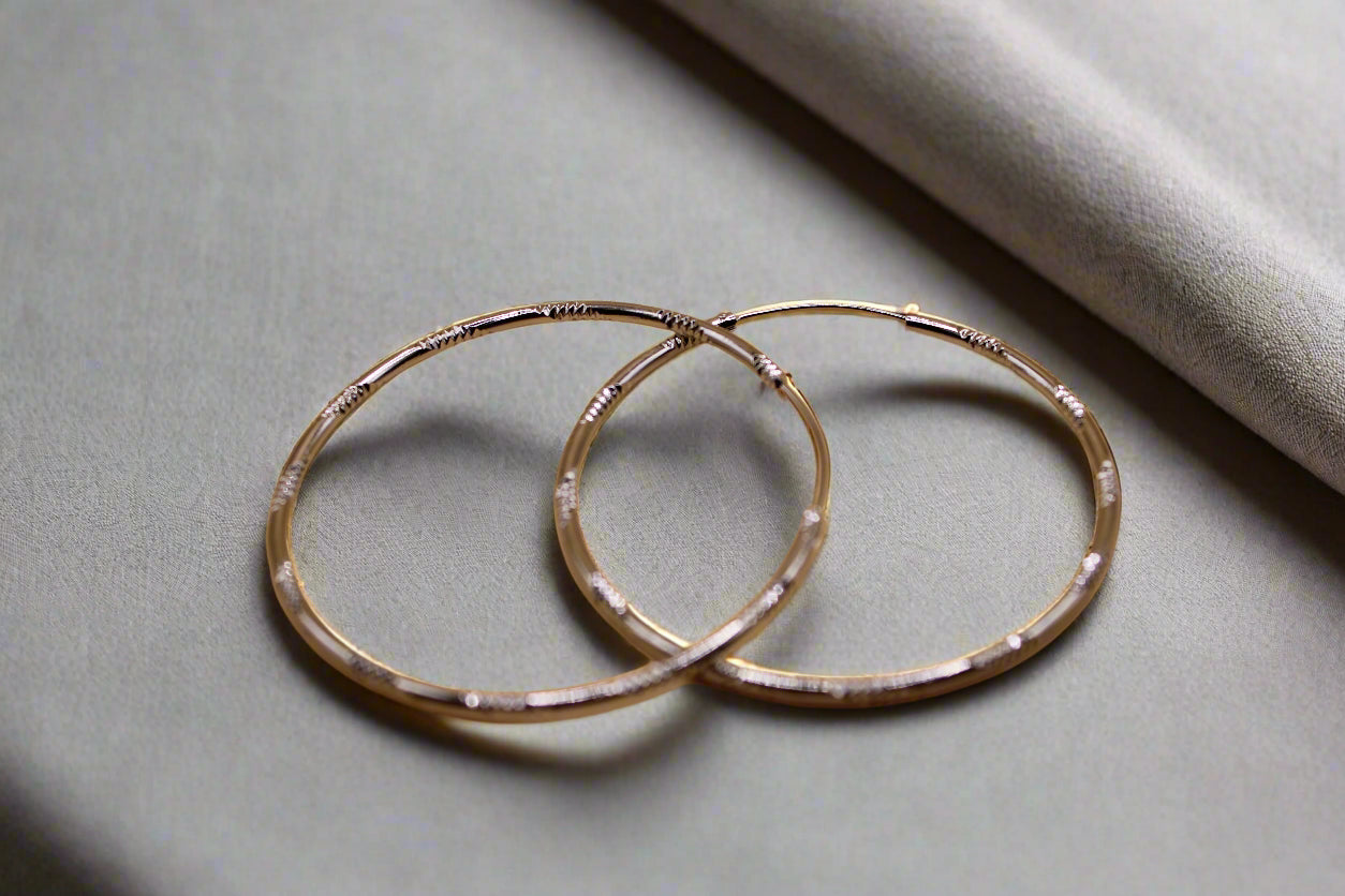 Etched Out Hoops