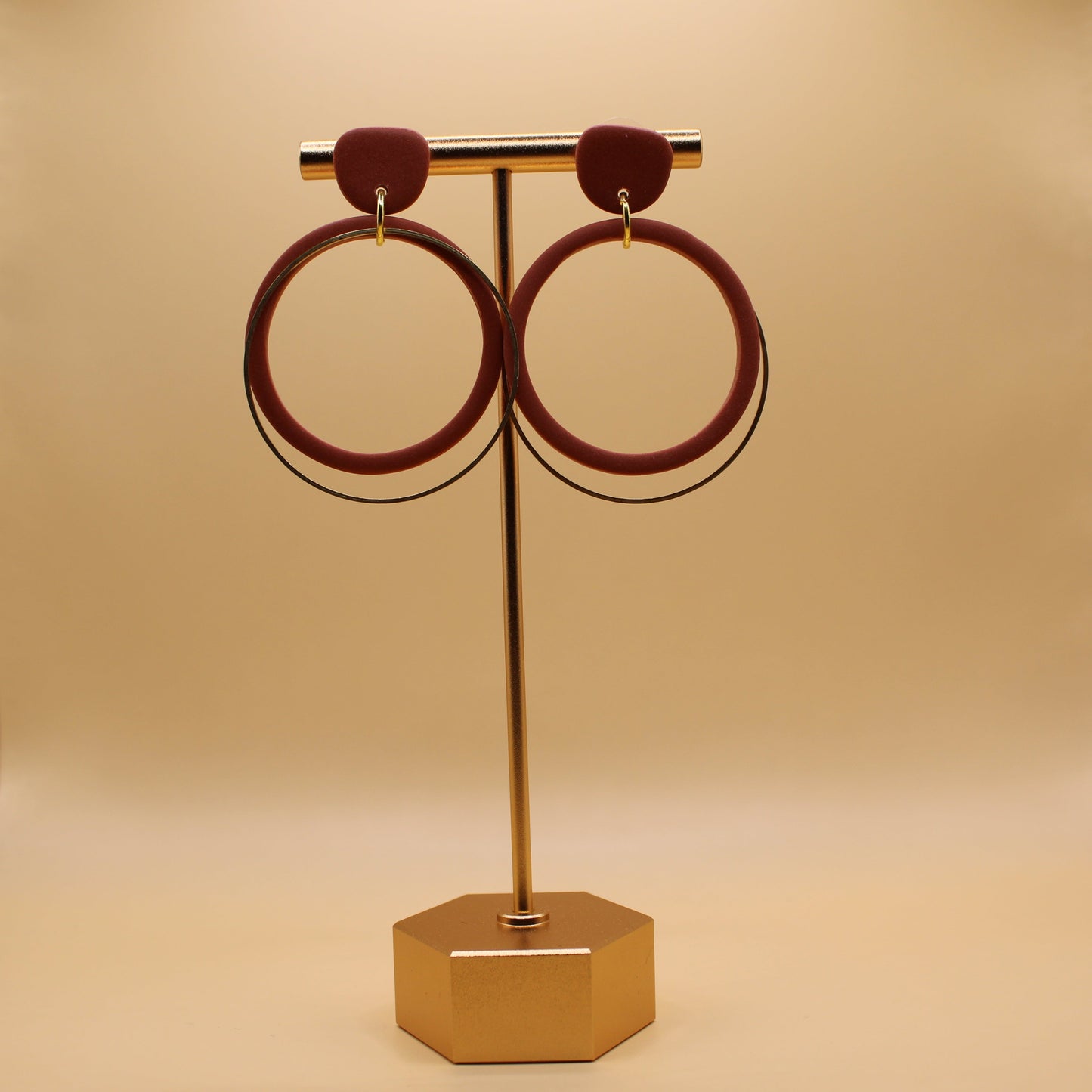 Double Hoop Me - Burnt Orange