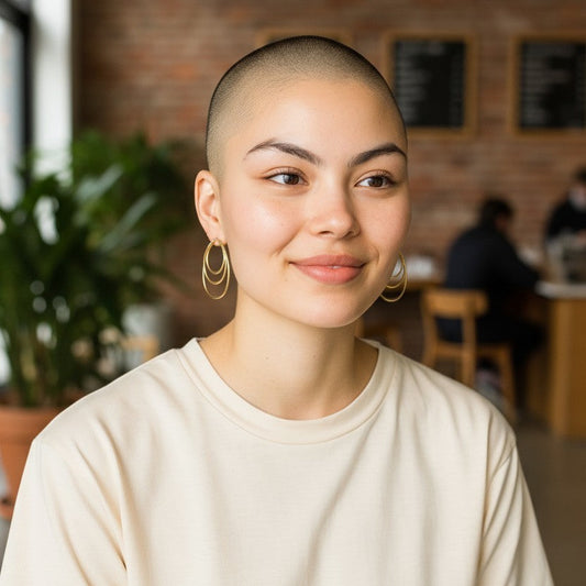 TRIPLE TEARDROP METAL DANGLE EARRING